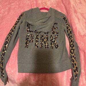 Victoria's Secret PINK Gray Zip-Up Hoodie